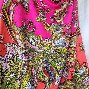 Jessica Bright Pink Floral Hippie Inspired Mini Dress Shirt